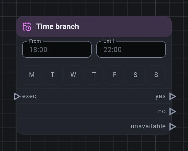 The Time branch card
