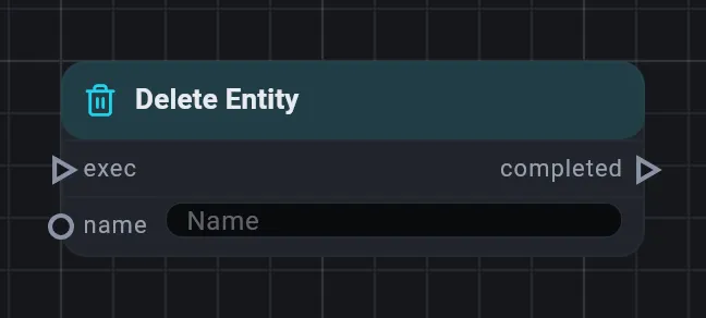 The Delete Entity card