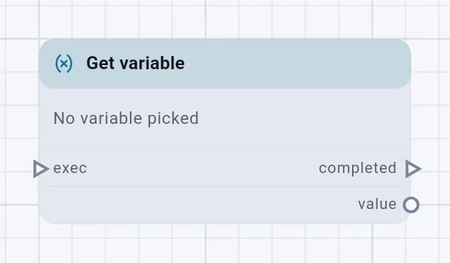 The Get variable card