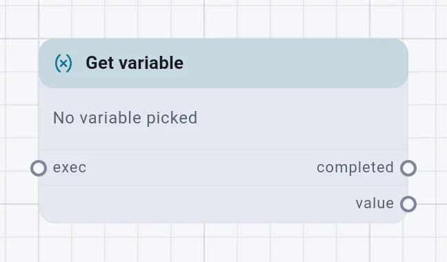 The Get variable card
