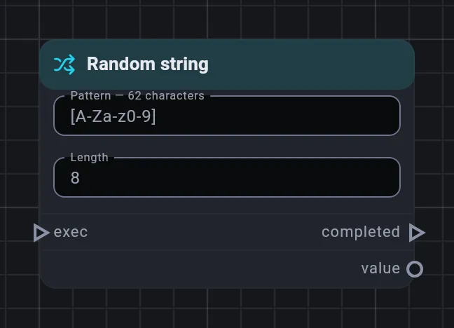 The Random string card