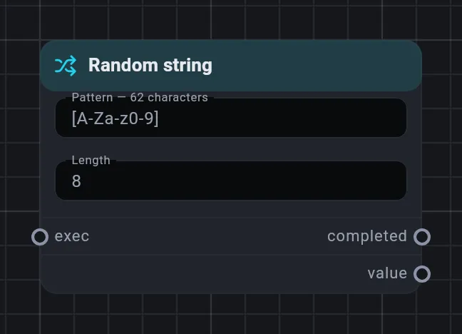 The Random string card