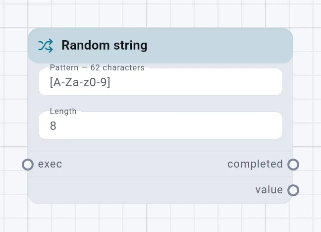 The Random string card